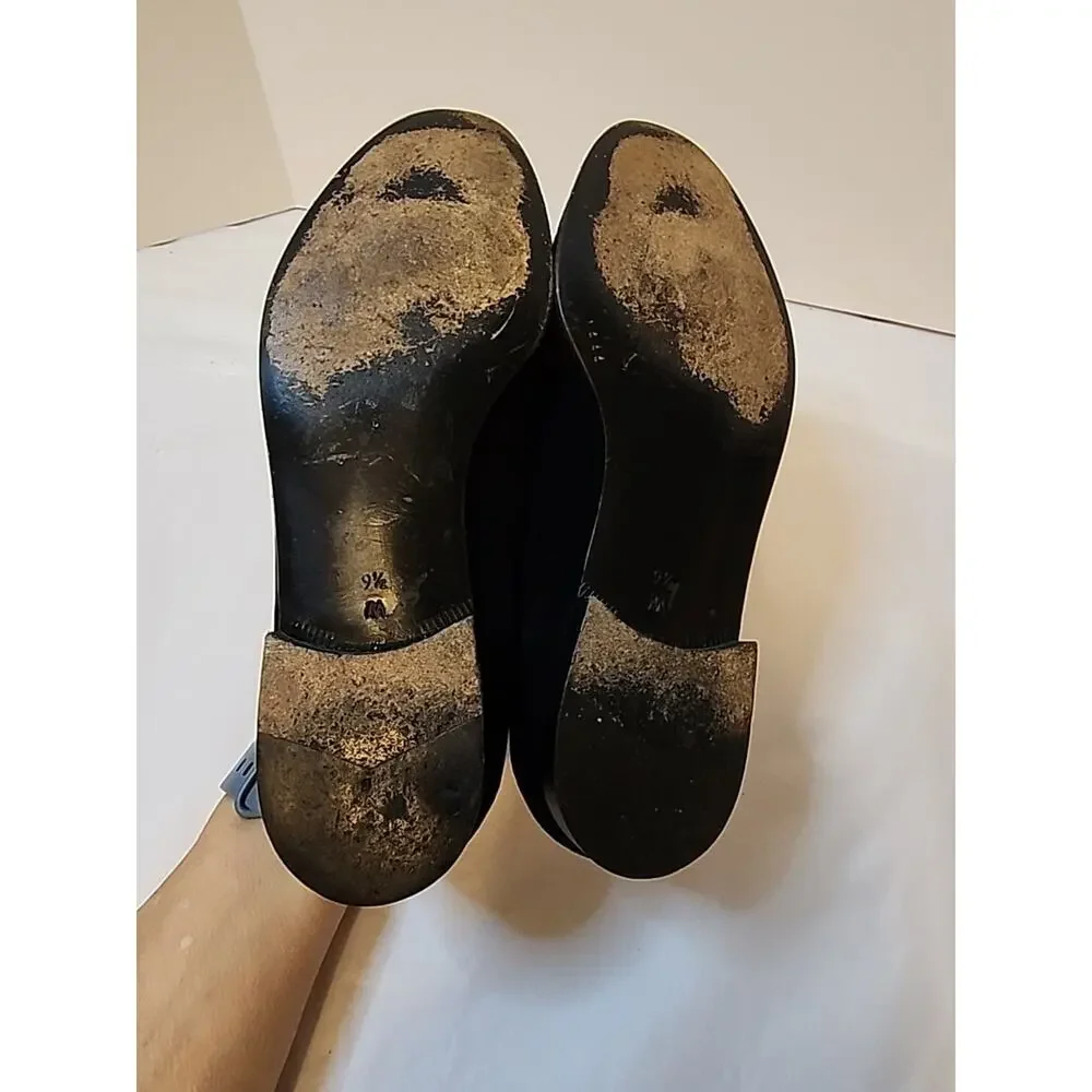 Vintage To Boot Mens Black Suede Slip On Loafers 9.5 V419